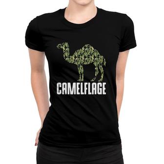 Camouflage Camel Dromedary Camelflage Hump Day Camo Outfit Women T-shirt | Mazezy