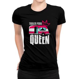 Camping Trailer Park Queen Tee S Women T-shirt - Thegiftio UK