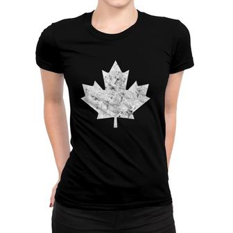 Canada Maple Leaf Vintage Red Canadian Flag Canada Day Women T-shirt | Mazezy