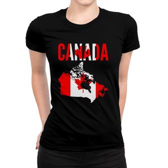 Canadian Gift - Canada Country Map Flag Women T-shirt | Mazezy