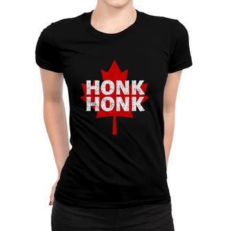 Canadian Trucker Canada Freedom Convoy Honk Honk Women T-shirt | Mazezy