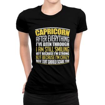 Capricorn Facts Astrology Quotes Zodiac Sign Birthday Women T-shirt | Mazezy