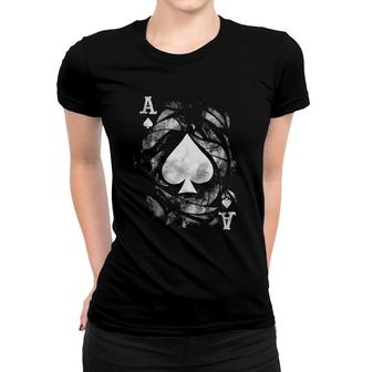 Card Ace Spades Play Playing Women T-shirt | Mazezy
