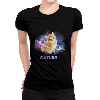 Cat In Space Caturn Women T-shirt | Mazezy