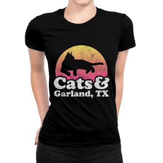 Cats And Garland, Tx's Or's Cat And Texas Women T-shirt | Mazezy