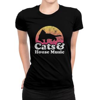Cats And House Music Mens Or Womens Cat Women T-shirt - Thegiftio UK