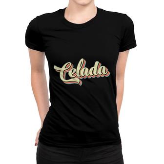 Celada Retro Art Baseball Font Vintage Women T-shirt | Mazezy