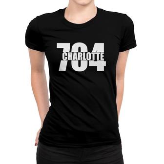Charlotte 704 Area Code North Carolina Women T-shirt | Mazezy