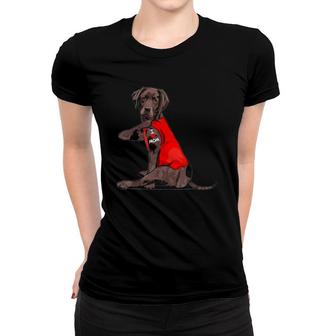 Chocolate Lab Labrador Mom Tattoo Funny Mama Mother Dog Gift Women T-shirt | Mazezy