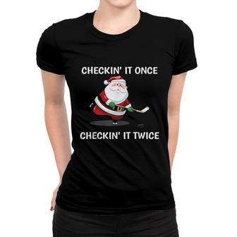 Christmas Design For Hockey Lovers Women T-shirt | Mazezy