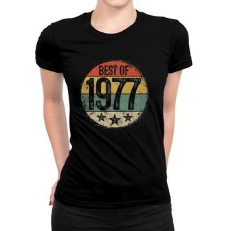 Circular Vintage Best Of 1977 45 Years Old Gift 45Th Birthday Women T-shirt | Mazezy