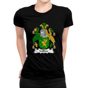Collins Family Crest Coat Of Arms British Family Crests Women T-shirt - Thegiftio UK