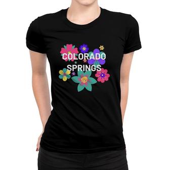 Colorado Springs Floral Souvenir Tee For Women And Kids Women T-shirt | Mazezy