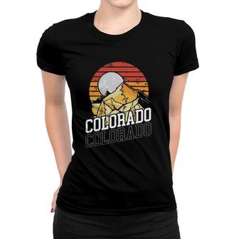 Colorado Vintage State Rocky Mountain Retro Hiking Gift Women T-shirt | Mazezy