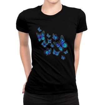 Colorful Butterfly Lover Gift Idea Entomology Women T-shirt | Mazezy