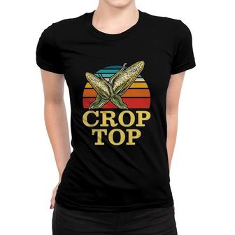 Crop Top Corn Farmer Retro Vintage Women T-shirt | Mazezy UK