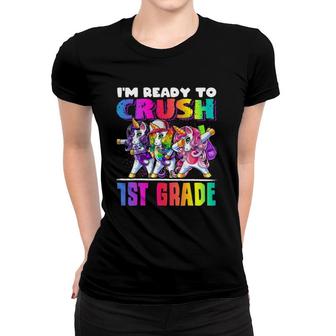 Crush 1St Grade Dabbing Unicorn Back To School Backpack Girl Women T-shirt | Mazezy