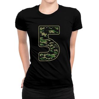 Cute Camouflage 5Th Birthday Gift 5 Years Old Boy Girl Kid Women T-shirt | Mazezy