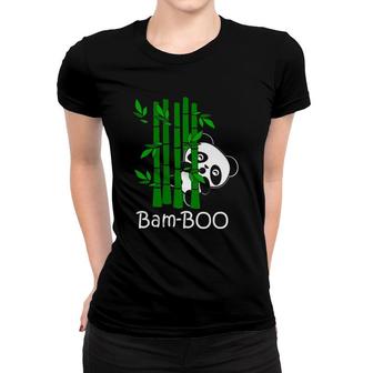 Cute Kawaii Baby Panda Behind Bamboo Peekaboo Women T-shirt | Mazezy CA