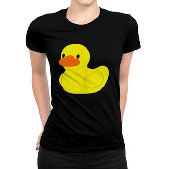 Cute Little Yellow Rubber Ducky Duck Graphic Women T-shirt | Mazezy