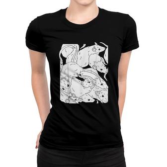Cute Rat King Women T-shirt | Mazezy
