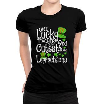 Cute Second Grade St Patrick's Day Teacher Leprechaun Women T-shirt | Mazezy