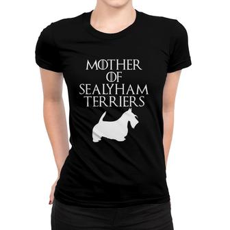 Cute White Mother Of Sealyham Terriers Women T-shirt | Mazezy