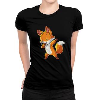 Dabbing Fox Funny Kawaii Animal Women T-shirt | Mazezy