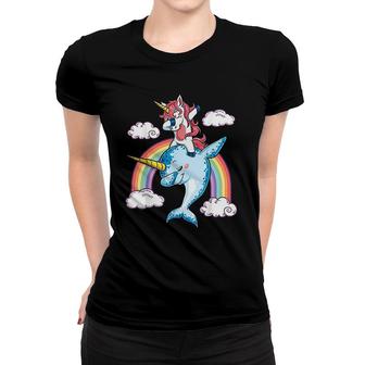 Dabbing Narwhal Unicorn Rainbow Dab Squad Women T-shirt | Mazezy