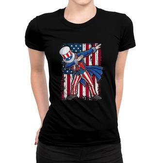 Dabbing Uncle Sam 4th Of July Women T-shirt | Mazezy