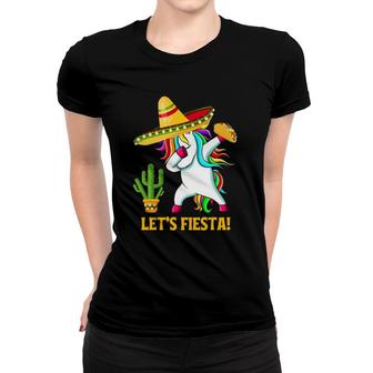 Dabbing Unicorn Funny Cinco De Mayo Kids Girls Let's Fiesta Women T-shirt | Mazezy