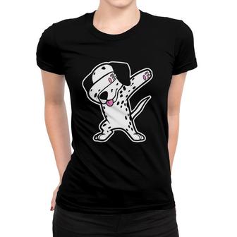 Dalmatian Dabbing T Funny Dalmation Dab Dog Dance Women T-shirt | Mazezy