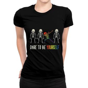 Dare To Be Yourself Cute Lgbt Pride Women T-shirt | Mazezy