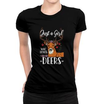 Deer Just A Girl Who Loves Deers Women T-shirt | Mazezy AU