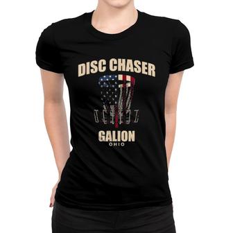 Disc Chaser Galion Disc Golf Ohio Golfer Outdoor Game Women T-shirt | Mazezy