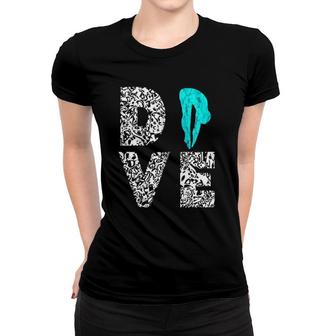 Dive Platform Diving Board Springboard Diving Diver Zip Women T-shirt | Mazezy