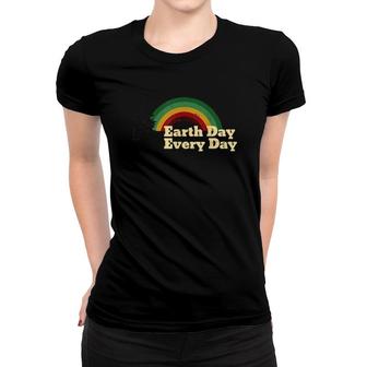 Earth Day Everyday Vintage Rainbow Pine Tree Women T-shirt | Mazezy CA