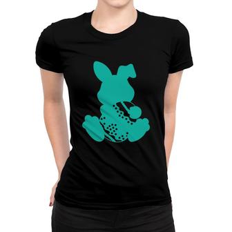 Easter Rabbit Simple Blue Women T-shirt | Mazezy