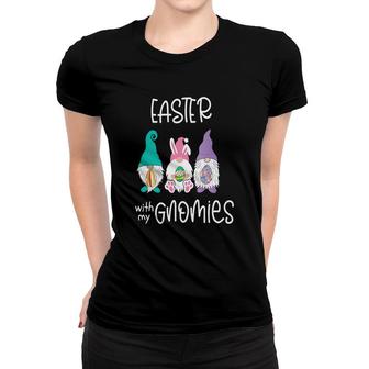Easter With My Gnomies Happy Easter Day Women T-shirt - Thegiftio UK