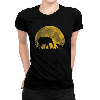 Elephant And Moon Safari -African Wildlife Women T-shirt | Mazezy
