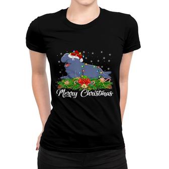Elephant Seal Matching Santa Elephant Seal Christmas Women T-shirt | Mazezy