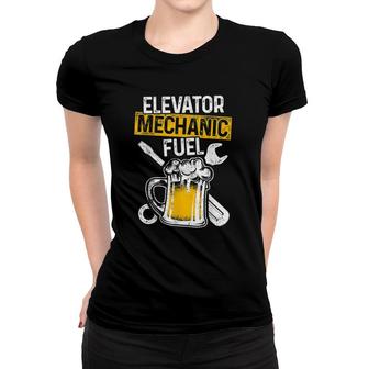 Elevator Mechanic Maintenance Beer Technician Women T-shirt | Mazezy