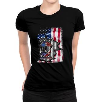 English Mastiff Dog Lover S Fun American Flag Gifts Women T-shirt | Mazezy