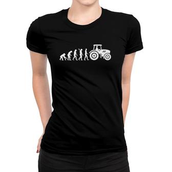 Evolution Tractor Farmer Live On A Ranch Women T-shirt | Mazezy