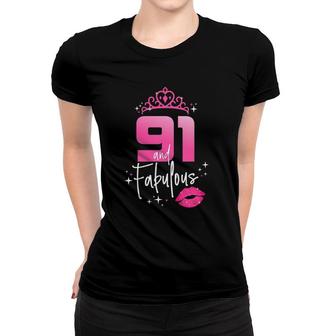 Fabulous At 91 Years Old Gifts Women 91St Birthday Chapter 91 Ver2 Women T-shirt | Mazezy