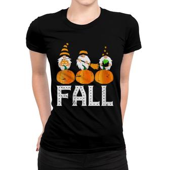 Fall Gnomes Autumn Halloween Gnome Party Squad Women T-shirt | Mazezy