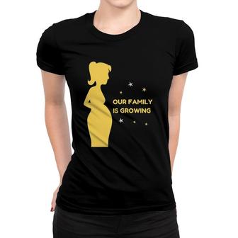 Family Is Growing Mom Baby Pregnant Mom Or Sister Women T-shirt | Mazezy