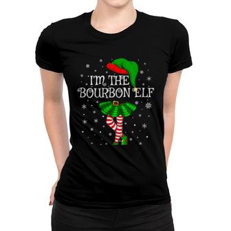 Family Matching Girls I'm The Bourbon Elf Christmas Women T-shirt | Mazezy