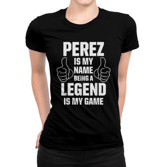 Family Surname Perez Reunion Last Name Tag Women T-shirt | Mazezy