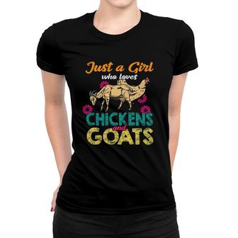 Farm Woman Farmer Mother Chicken Goat Girl Women T-shirt | Mazezy